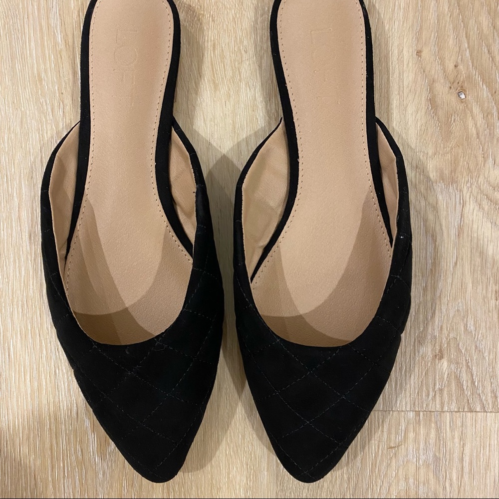 Loft slip on black flats